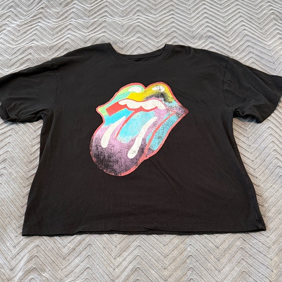 The Rolling Stones Black Oversized Boxy Tee - Picture 1 of 5